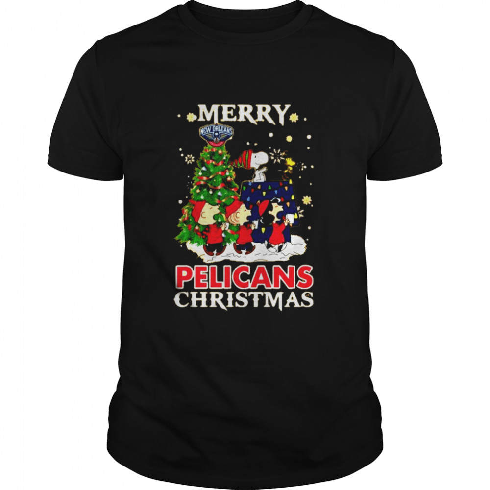 Snoopy and Friends Merry New Orleans Pelicans Christmas shirt