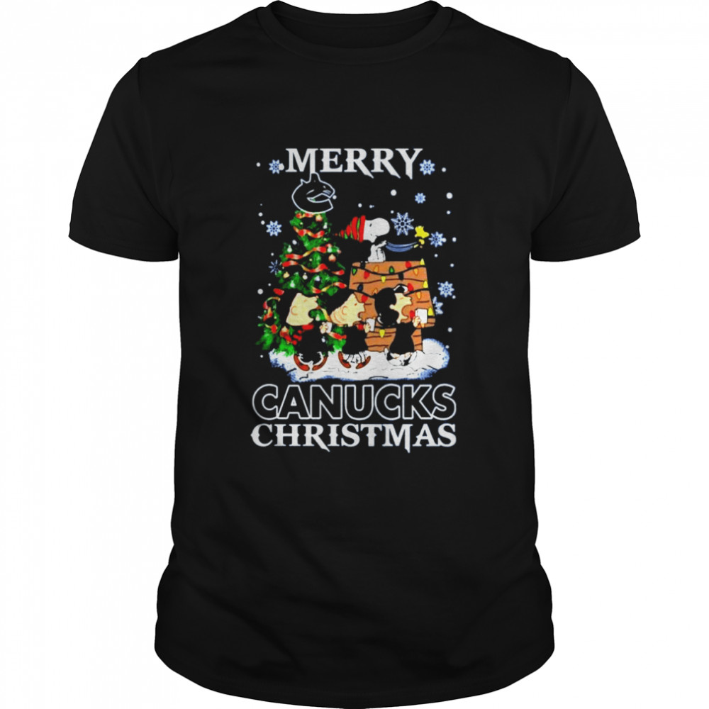 Snoopy and Friends Merry Vancouver Canucks Christmas shirt