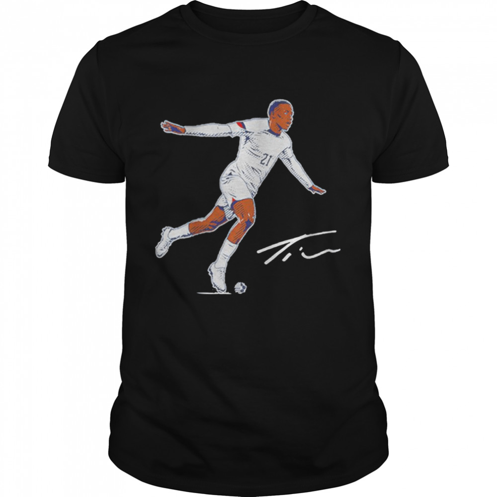 Timothy Weah Goal Celebration signature shirt