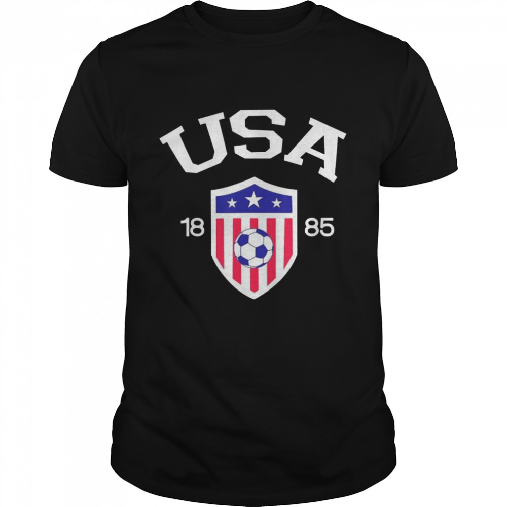 USA Soccer 1885 American Flag Football Lover T-Shirt