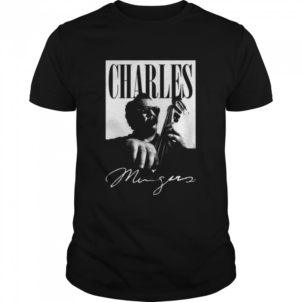 White Design Charles Mingus Signature Jazz Music shirt