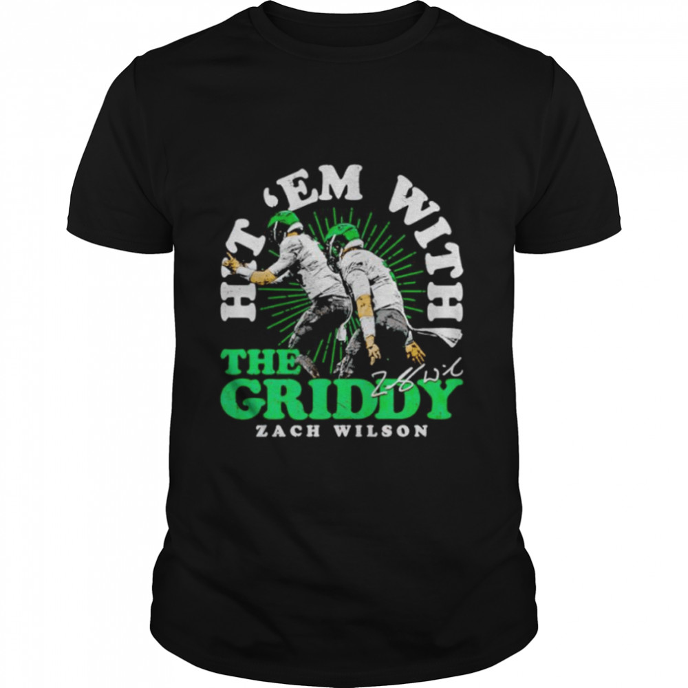 Zach Wilson New York J Griddy Celebration signature shirt