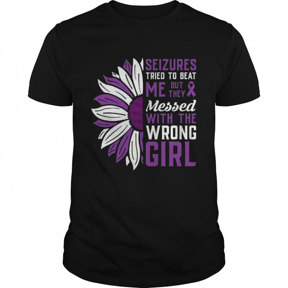 Epilepsy Awareness Purple Flower Shirt