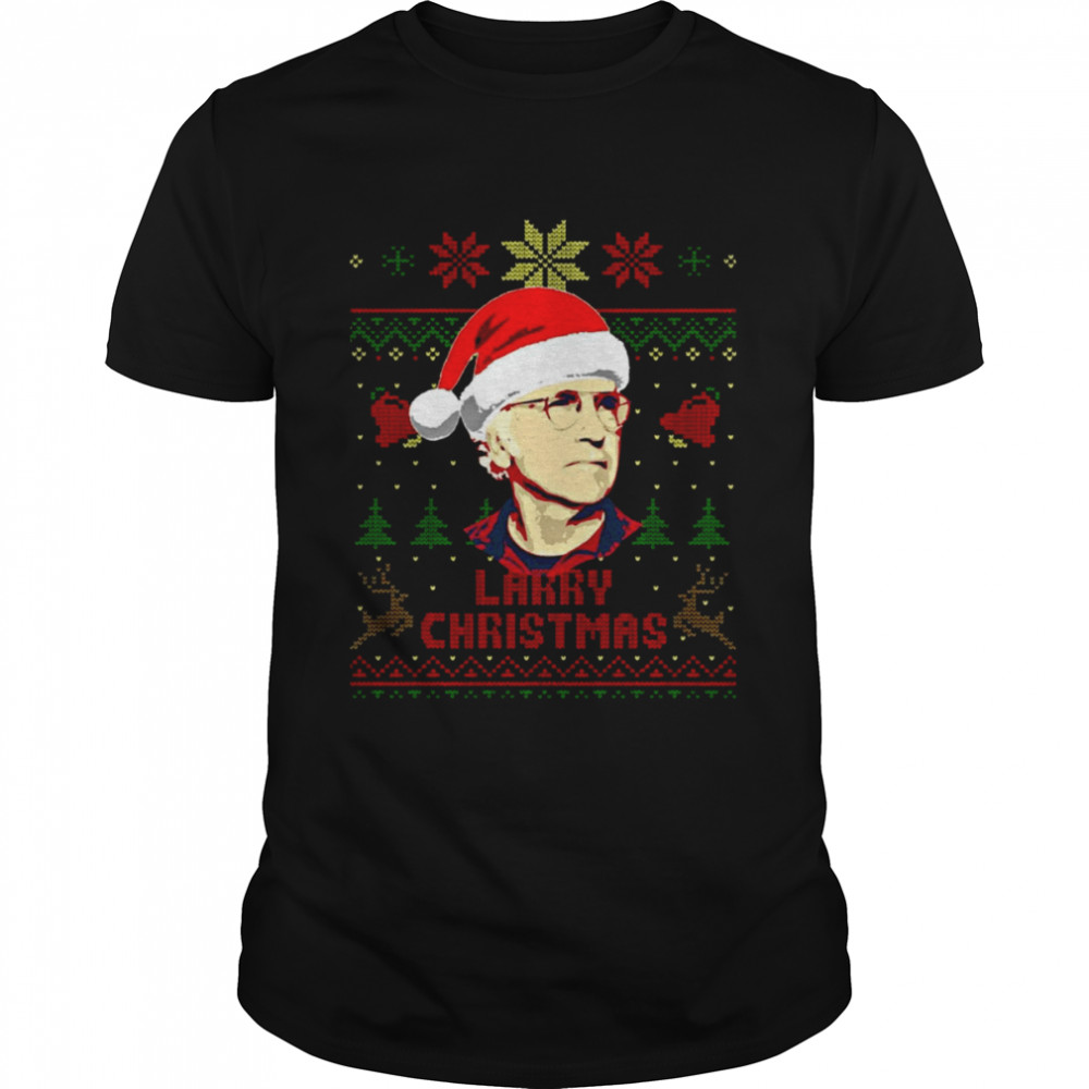 Larry David Christmas Pattern Graphic shirt