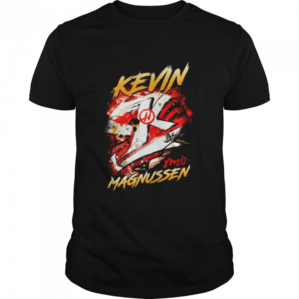 The Helmet Design Kevin Magnusen F1 Racing shirt