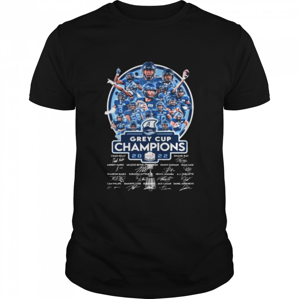 Toronto Argonauts grey cup champions 2022 signatures shirt