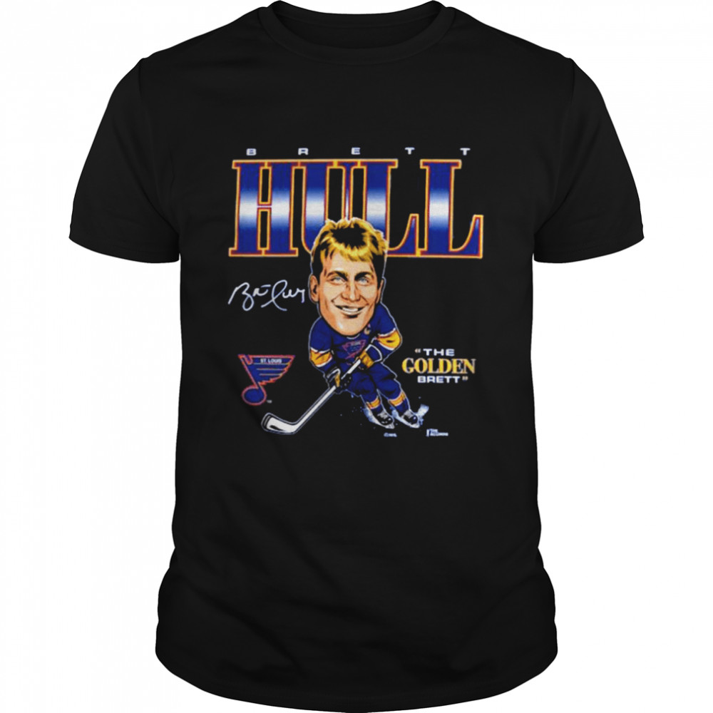 Brett Hull St. Louis Blues Player Caricature Signature Shirt