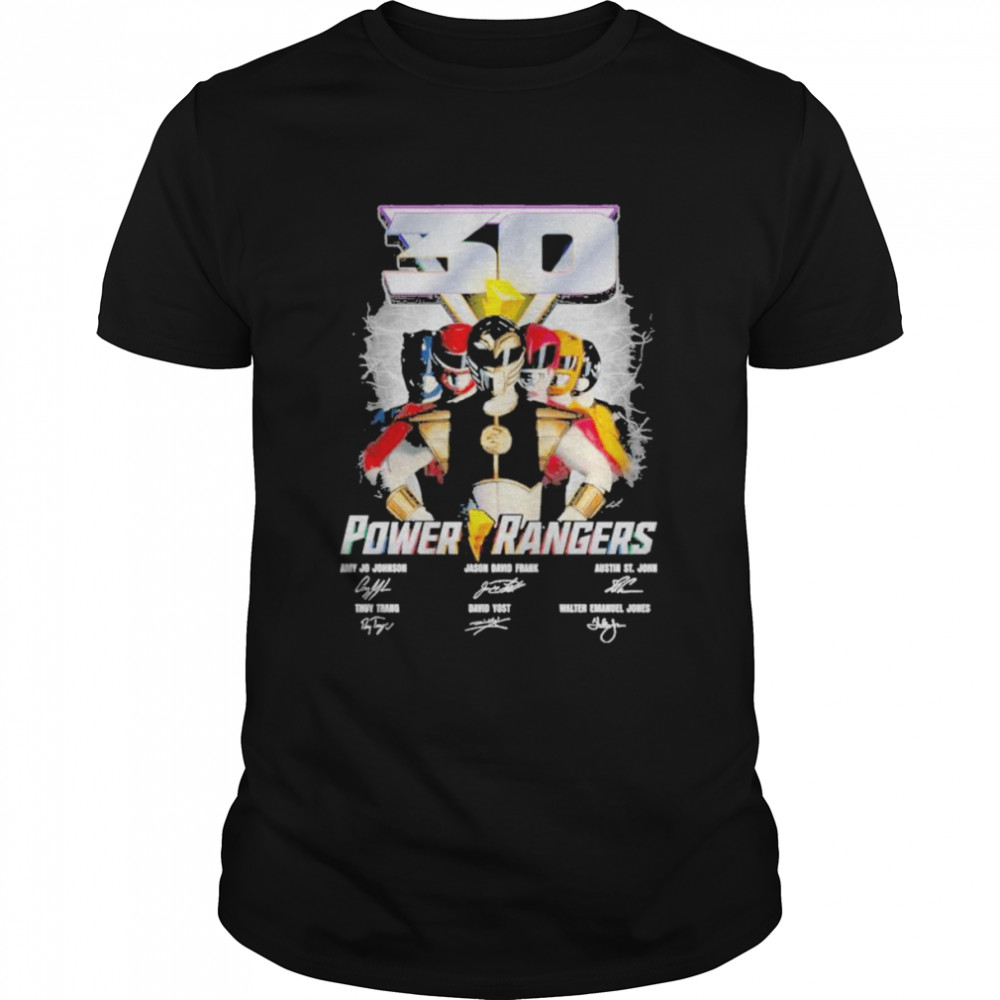 Power Rangers 30 2022 signatures shirt