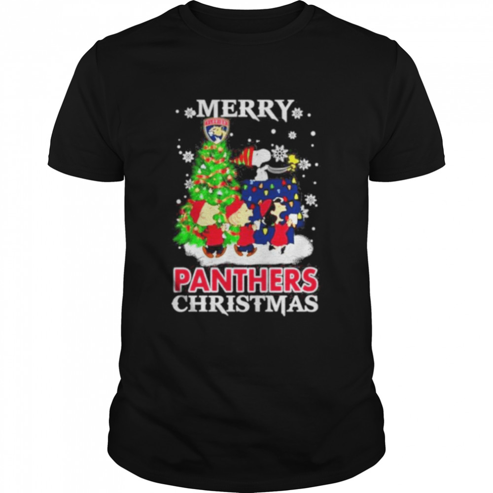 Snoopy And Friends Merry Florida Panthers Christmas Shirt