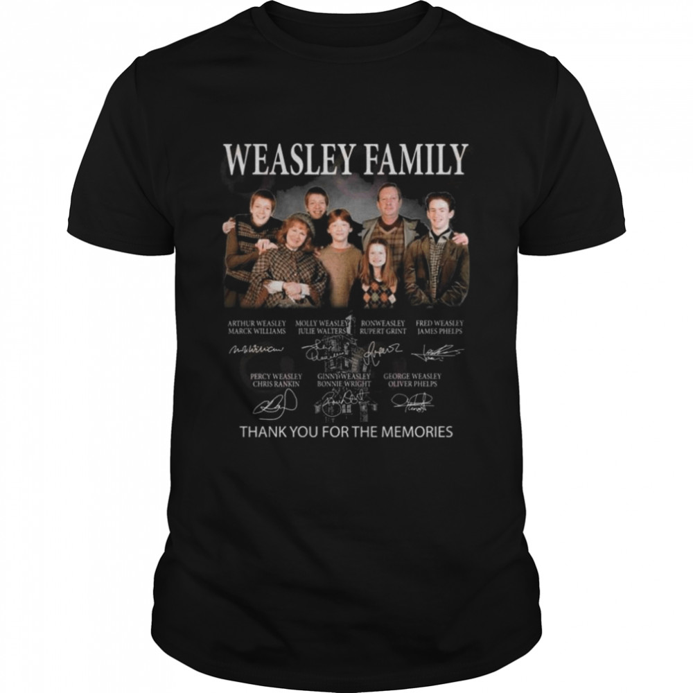 Weasley Family Thank You For The Memories Signatures Shirt