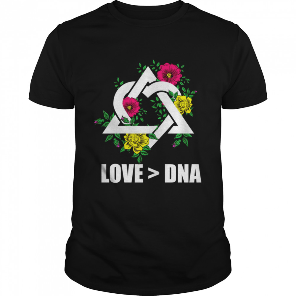 Floral Adoption Announcement Day Family Gifts Dna Symbol shirt