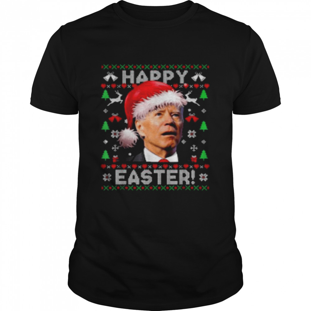 Santa joe biden happy easter 2022 ugly Christmas shirt