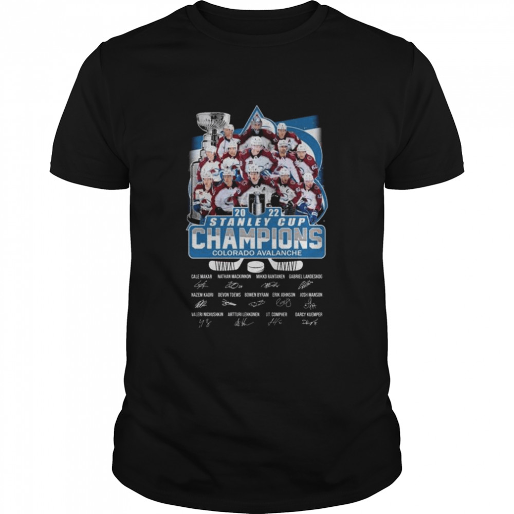 Awesome colorado Avalanche 2022 stanley cup champions signatures shirt