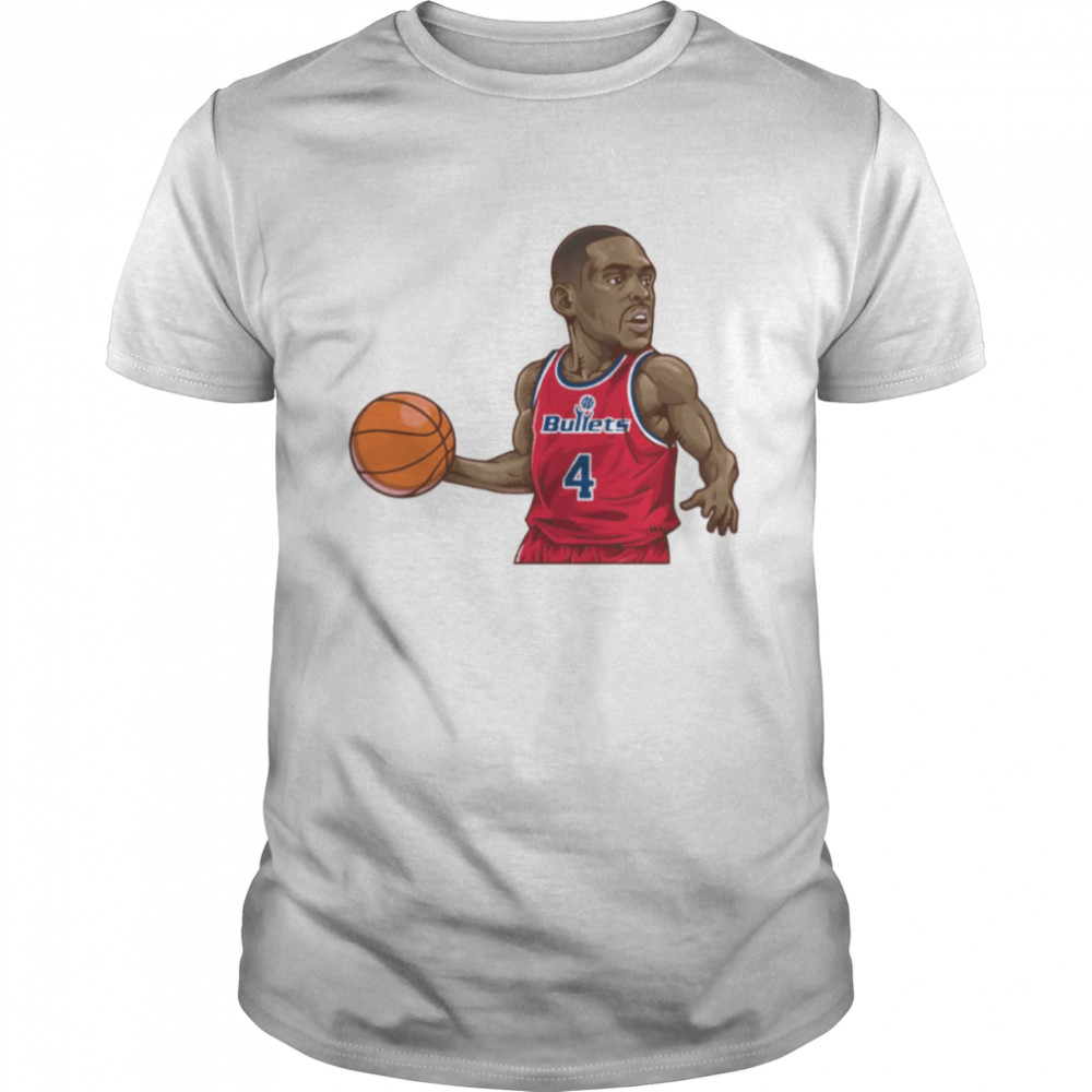 Chris Webber 4 Art Chibi Bullets Basketball shirt