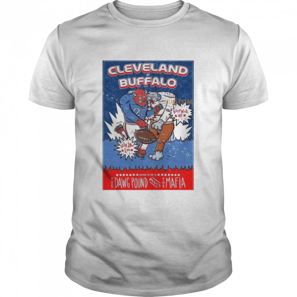 Cleveland Vs Buffalo 2022 The Dawg Pound Meets The Mafia Shirt