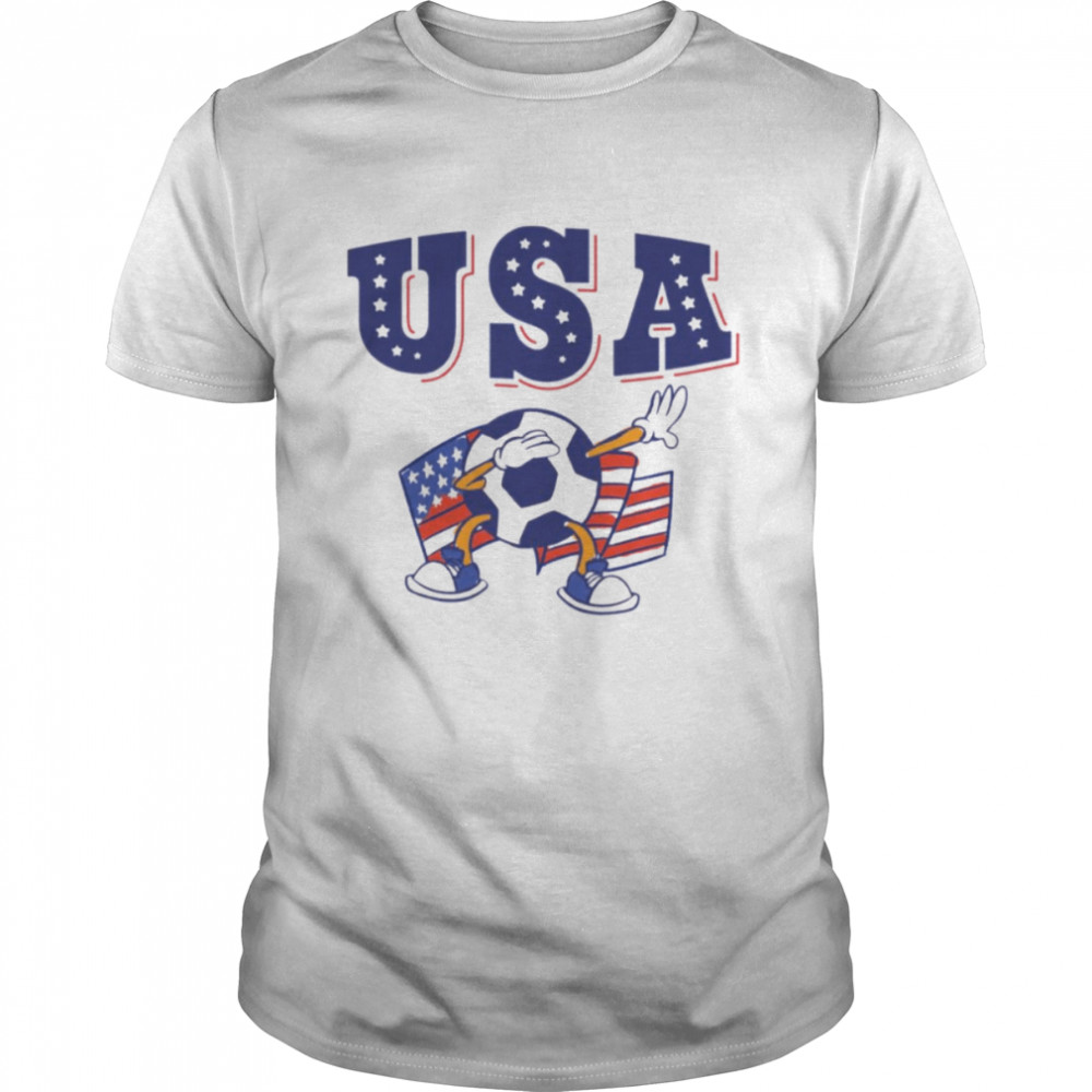 Dabbing Usa Soccer Fan Jersey American Flag shirt