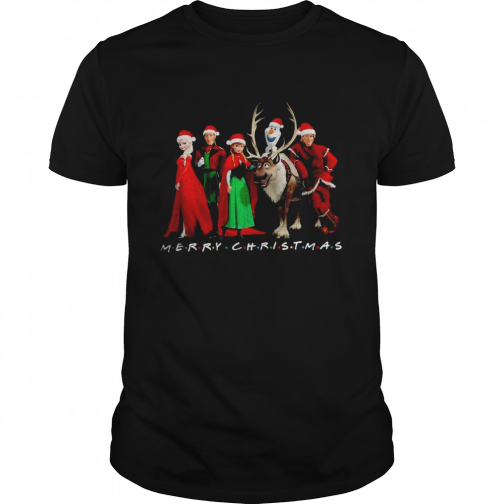 Disney Frozen Group Characters Christmas Lights Shirt