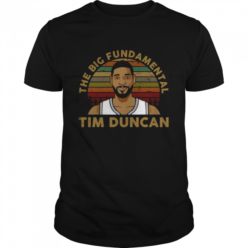 Distressed Design Tim Duncan The Big Fundamental Duncan 21 shirt