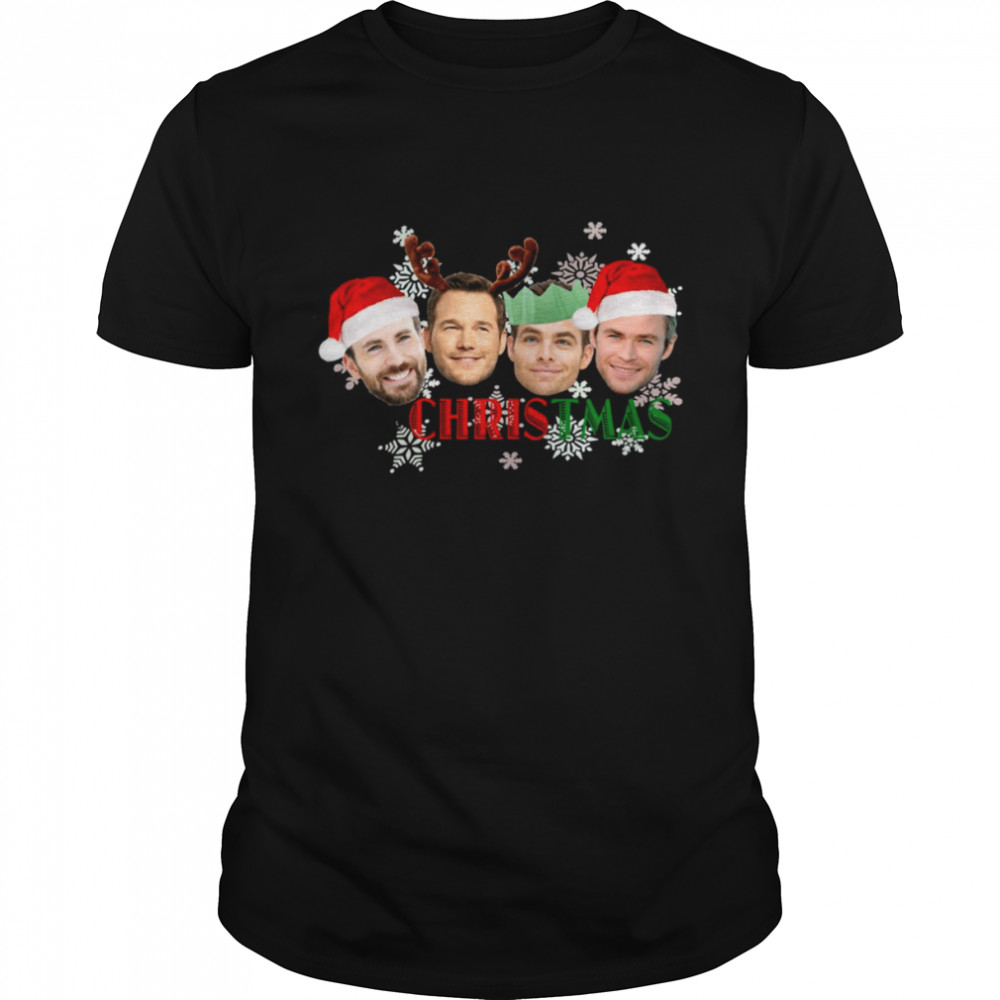 Its Christmas Marvel Christ Evan Chris Hemsworth Chris Pratt shirt