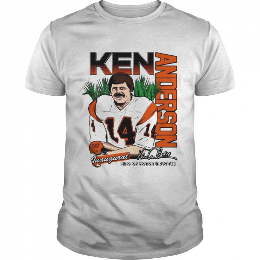 Ken Anderson Inaugural Ring of Honor Inductee signature shirt