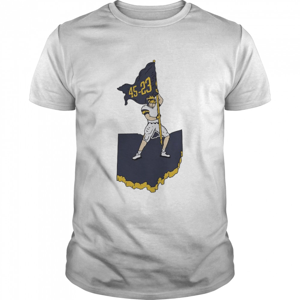 Michigan Wolverines 45-23 Flag Plant Shirt