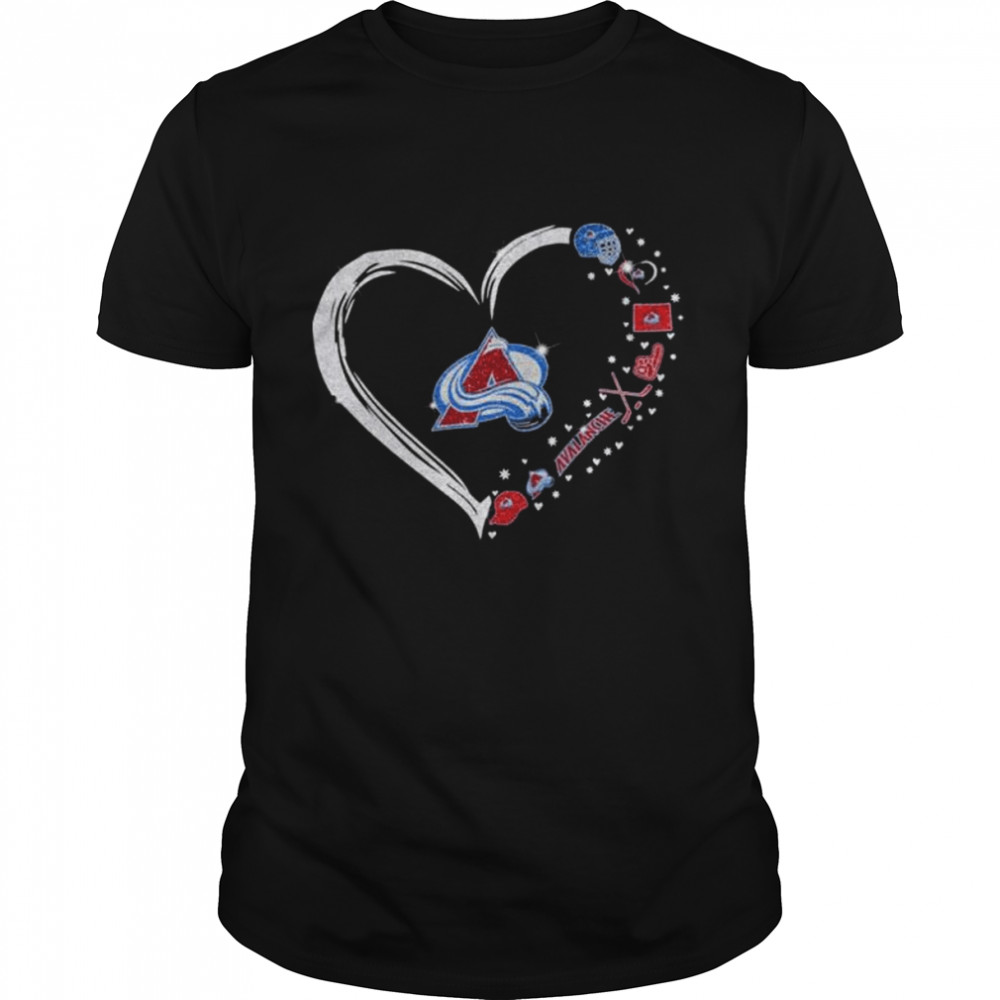 Original colorado Avalanche logo 2022 Heart shirt