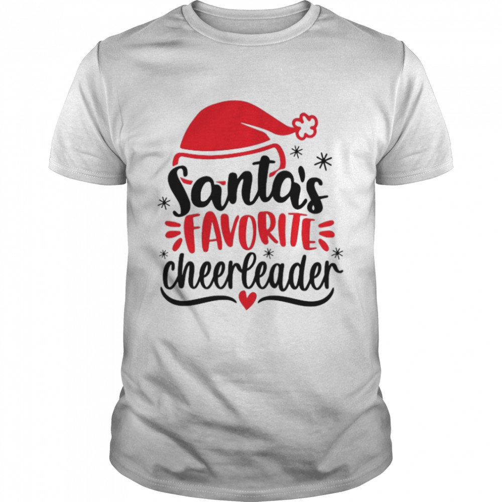 Santas Favorite Cheerleader Christmas Cheerleader Shirt