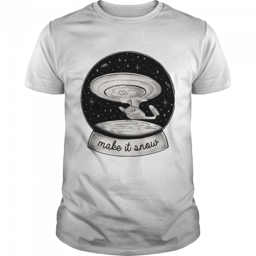 Snow Globe Star Trek Next Generation Uss Enterprise shirt