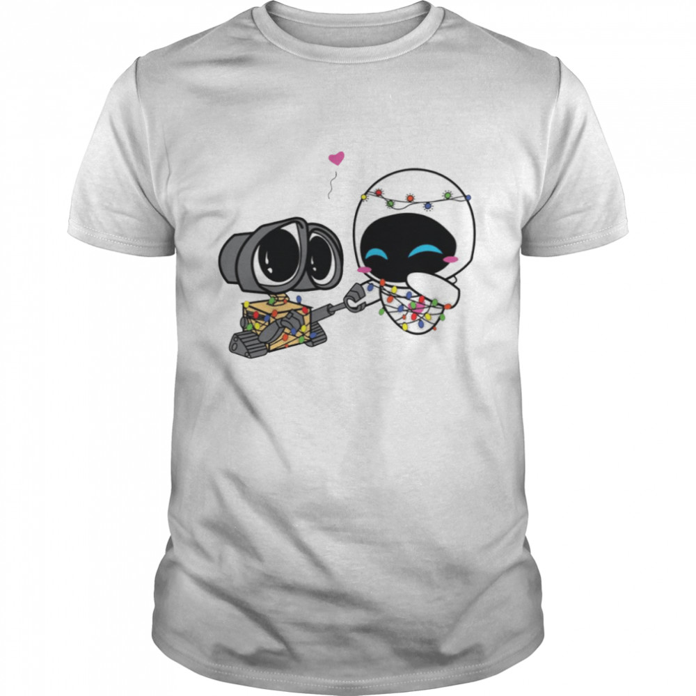 Wall-E And Eve Christmas Lights shirt