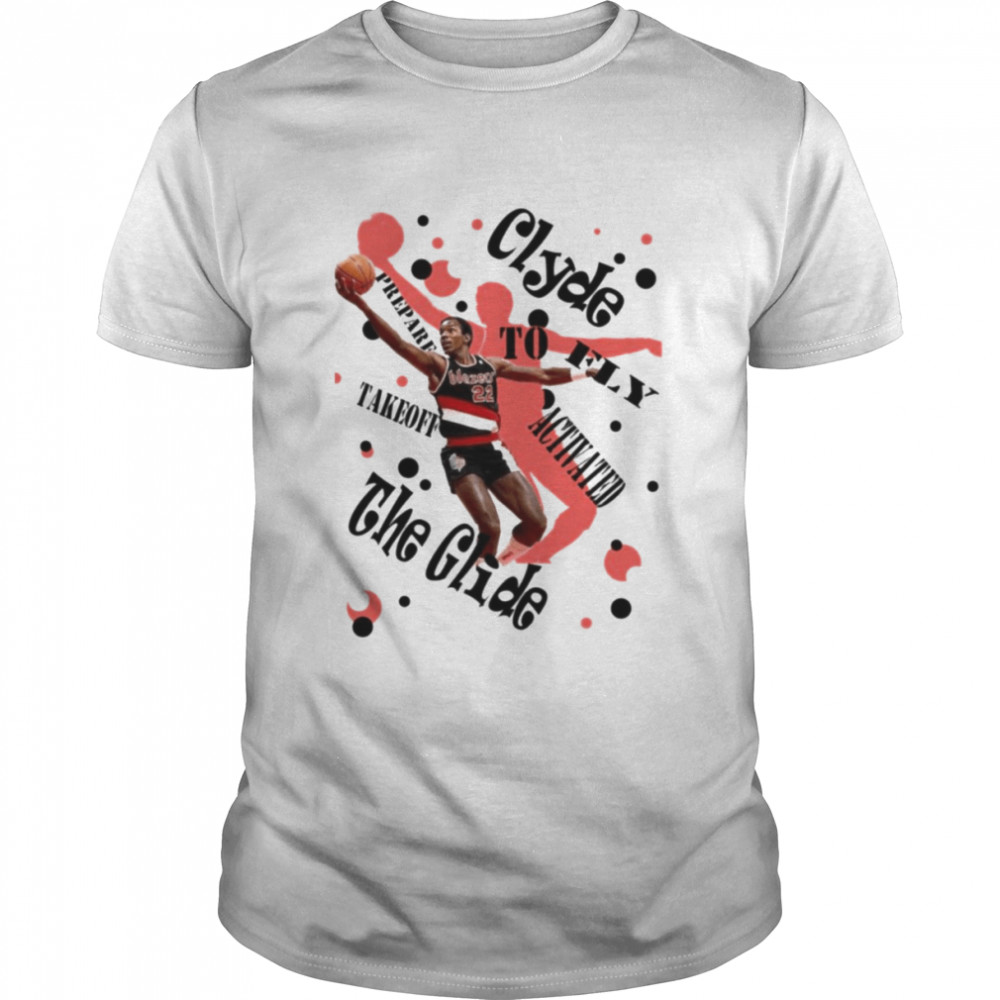 Clyde The Glide Graphic Basketball Legend shirt