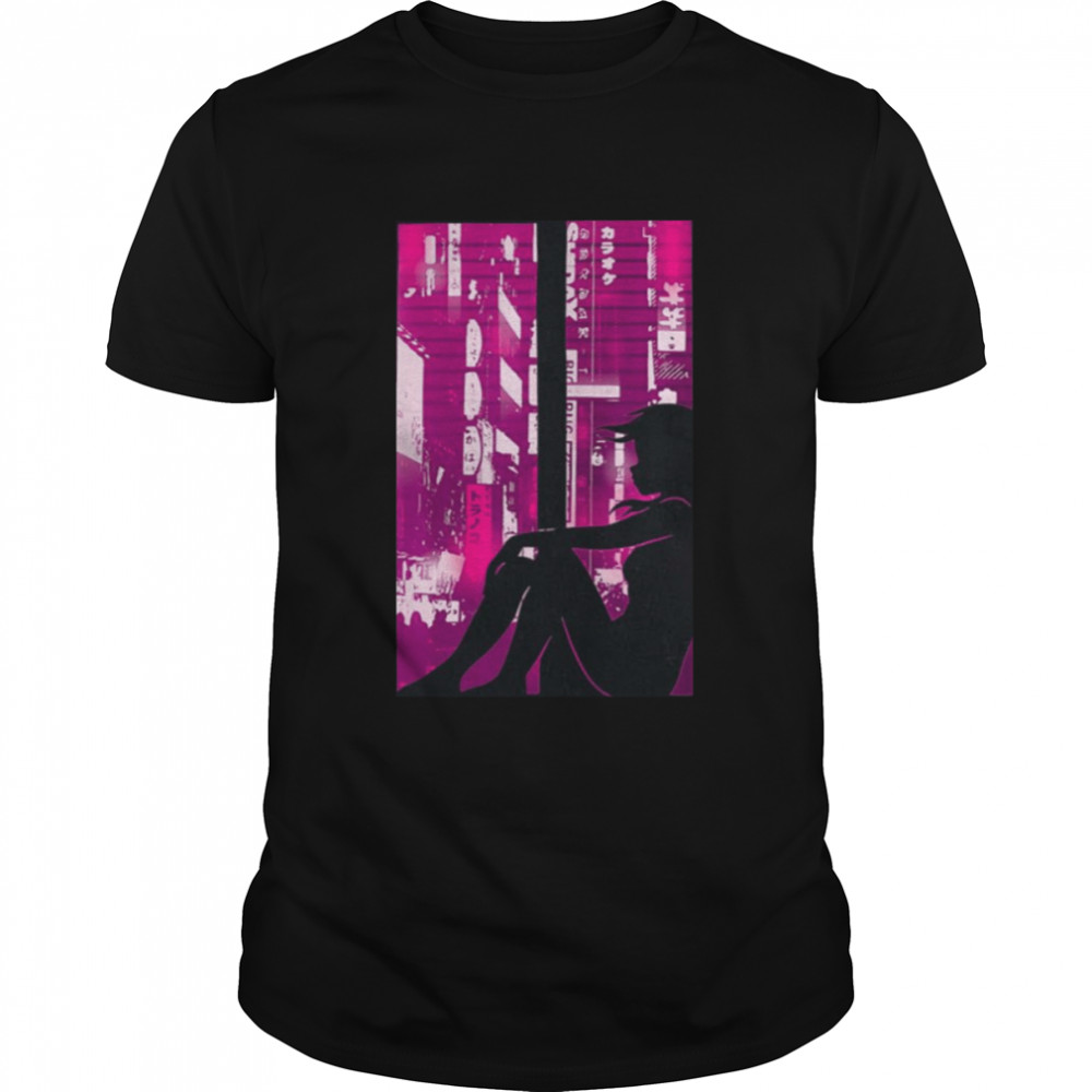 Cyberpunk Girl I Japanese Anime Retro Vaporwave Aesthetic shirt