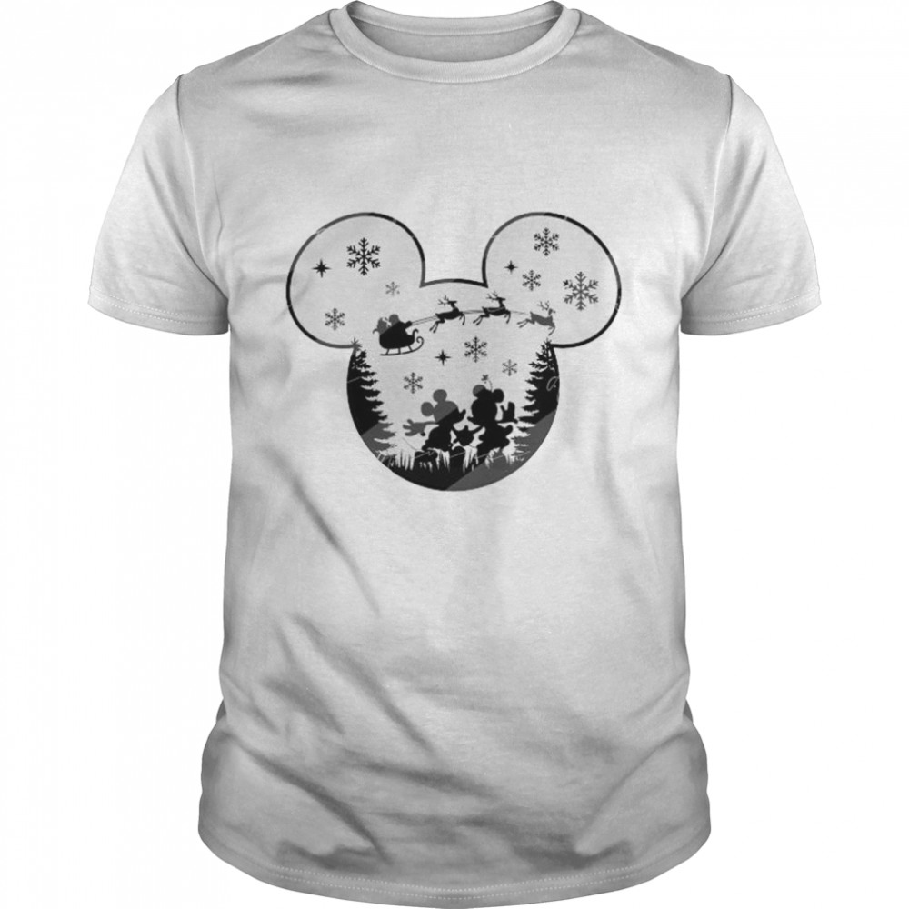 Mickey and Minnie Mouse Santa winter 2022 Christmas shirt