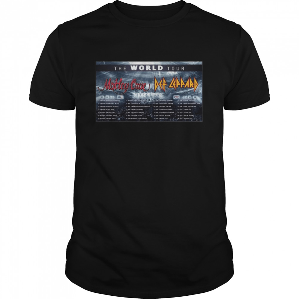 Mötley Crüe Def Leppard The World Tour 2023 Shirt