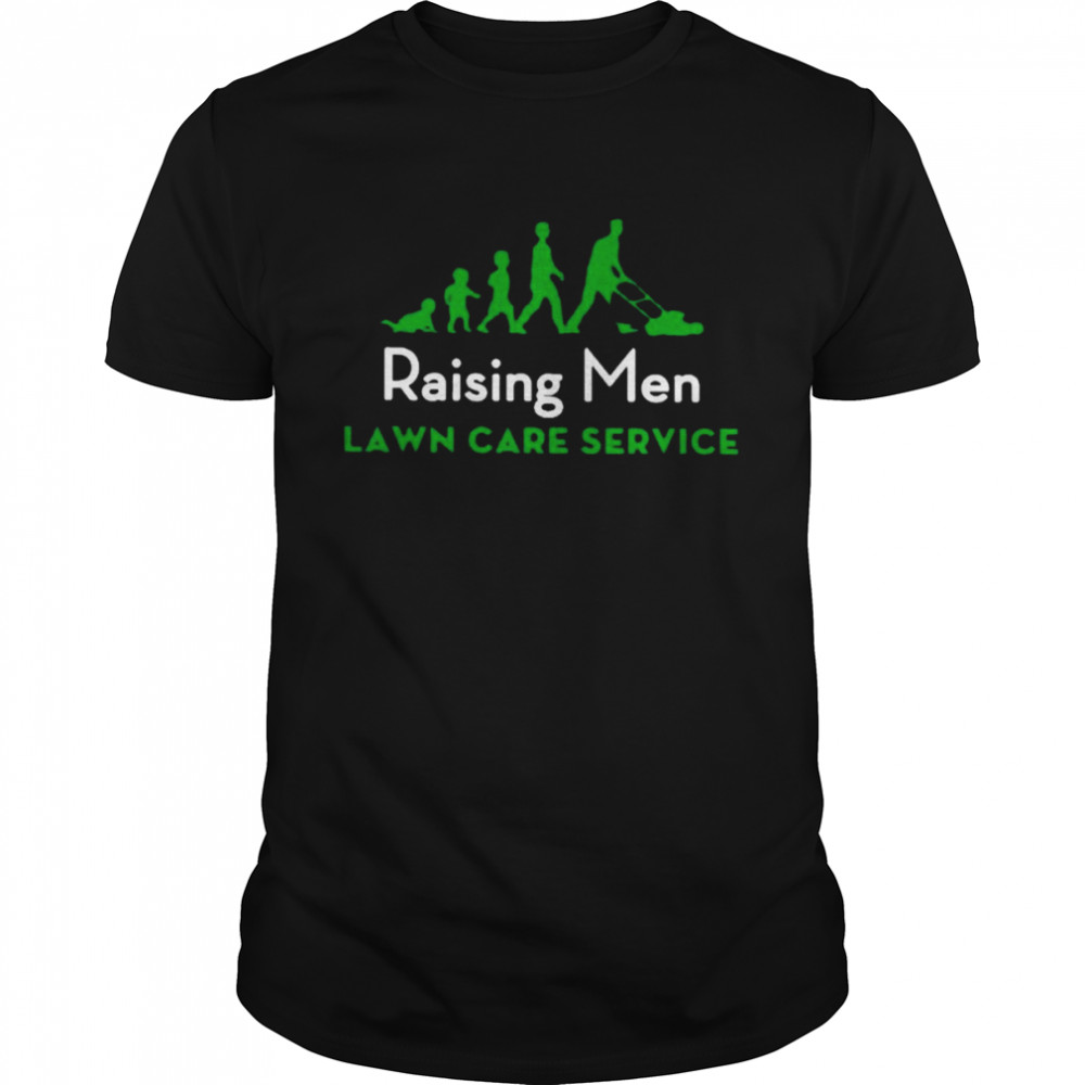 Raising men lawn care service Christmas T-shirt