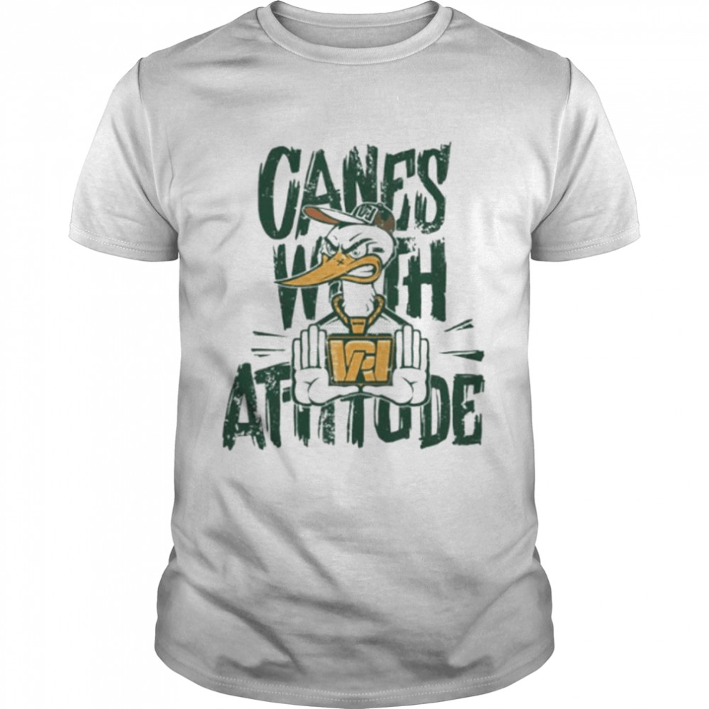 Top canes with attitude Miami Hurricanes shirt