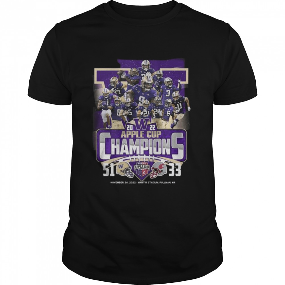 Washington Huskies vs Washington State Cougars 2022 Apple Cup Champions Boeing Apple Cup Series shirt