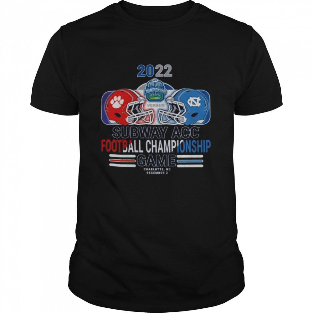 2022 Subway ACC Football Championship Game Clemson Vs North Carolina Football Shirt