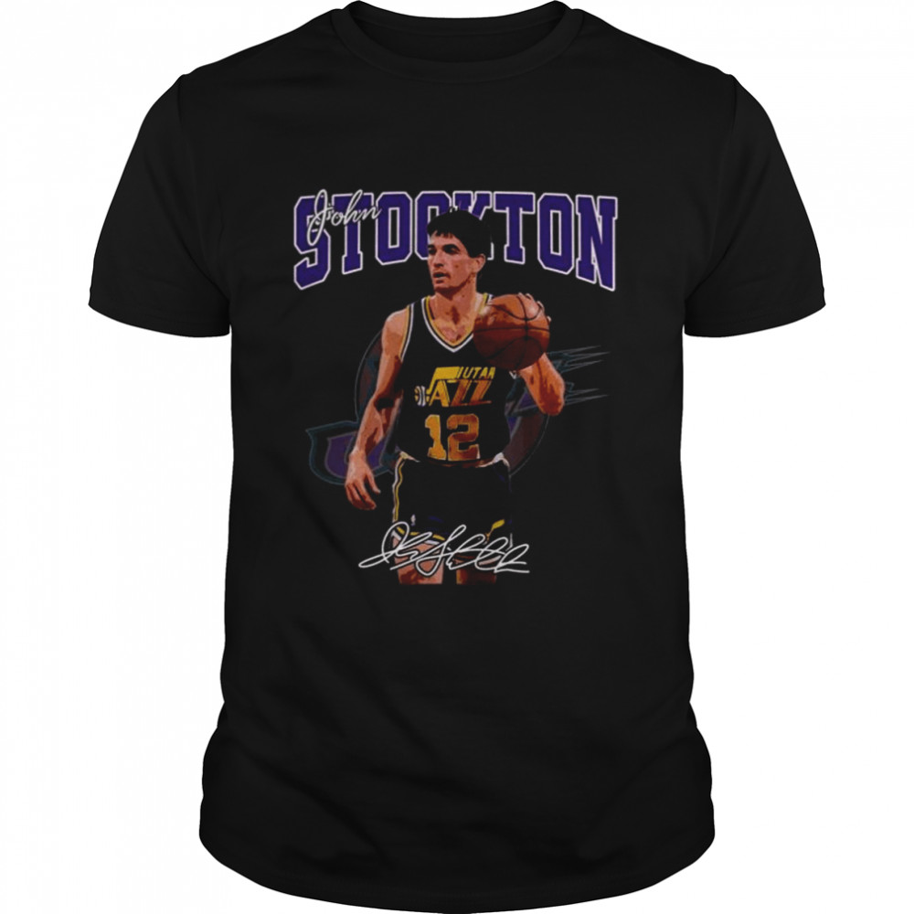 Basketball Signature John Stockton Legend signatures shirt