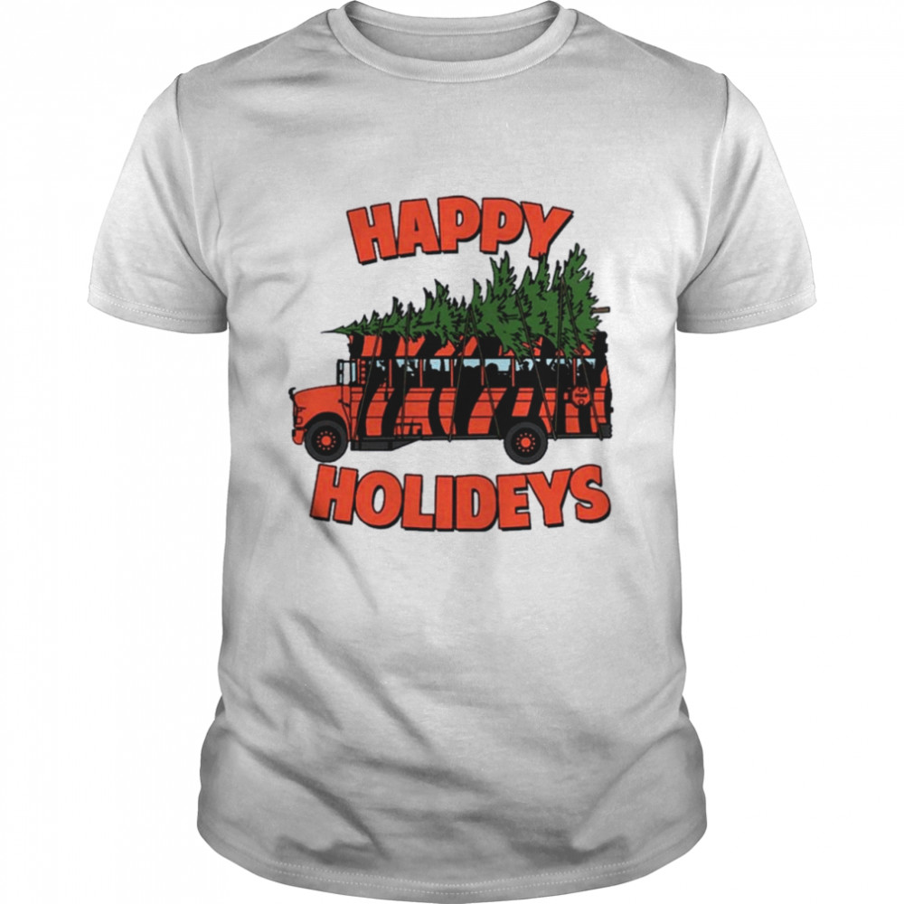 Cincinnati Bengals Bus Happy Holideys Christmas Shirt