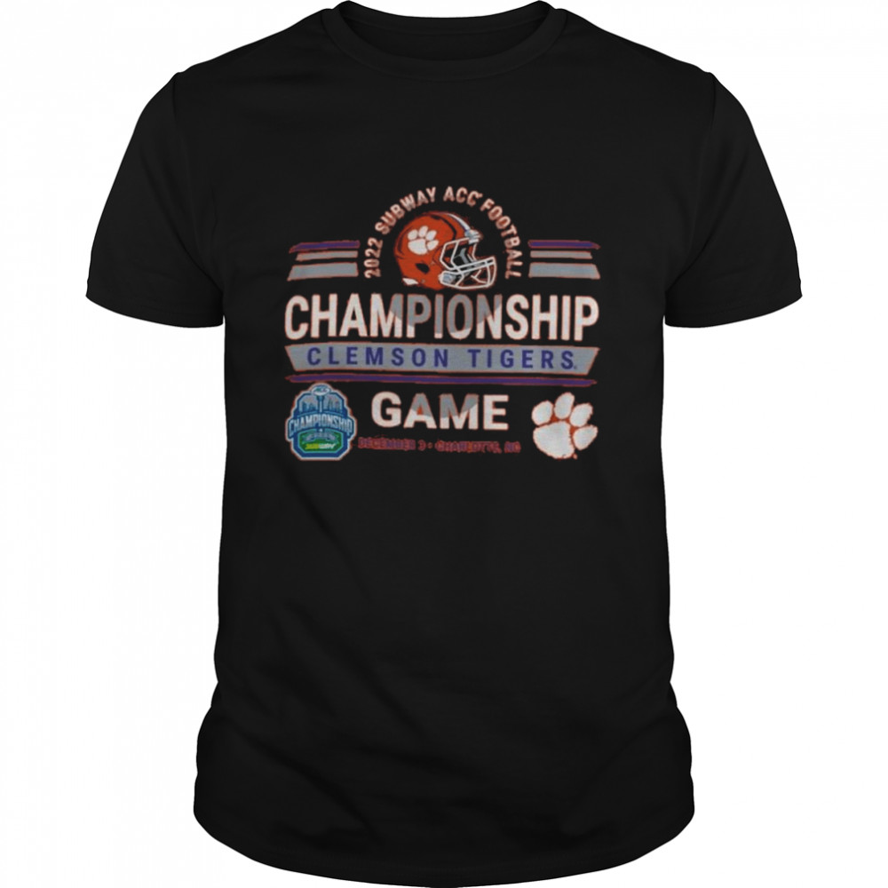 Clemson Tigers Subway Atlantic Coast Conference Football Championship Game 2022 Shirt