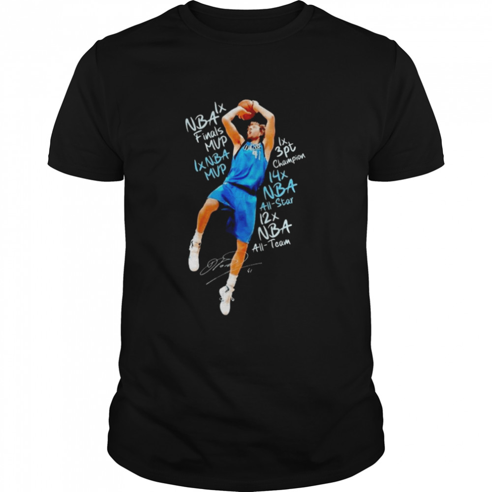 Jump Shot Graphic Dirk Nowitzki Signature Shirt