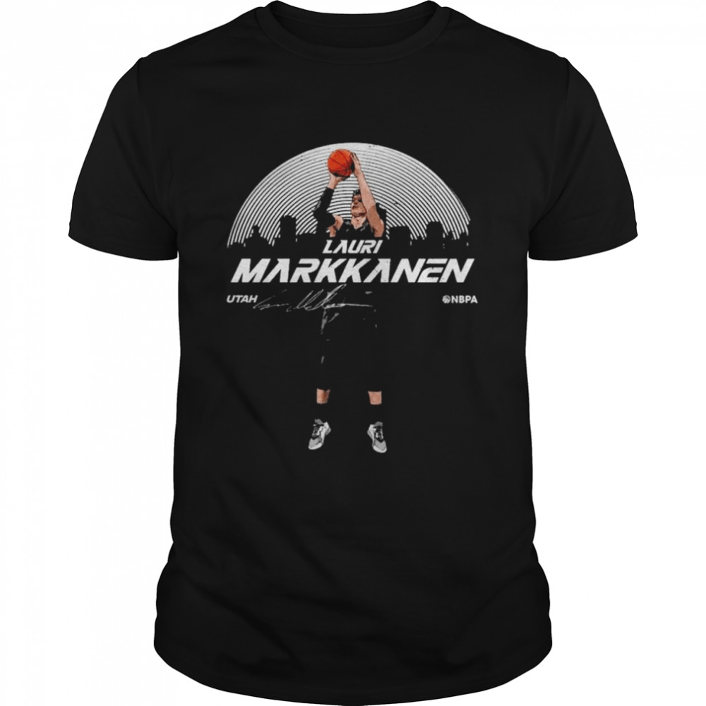 Lauri Markkanen Utah Skyline signature shirt