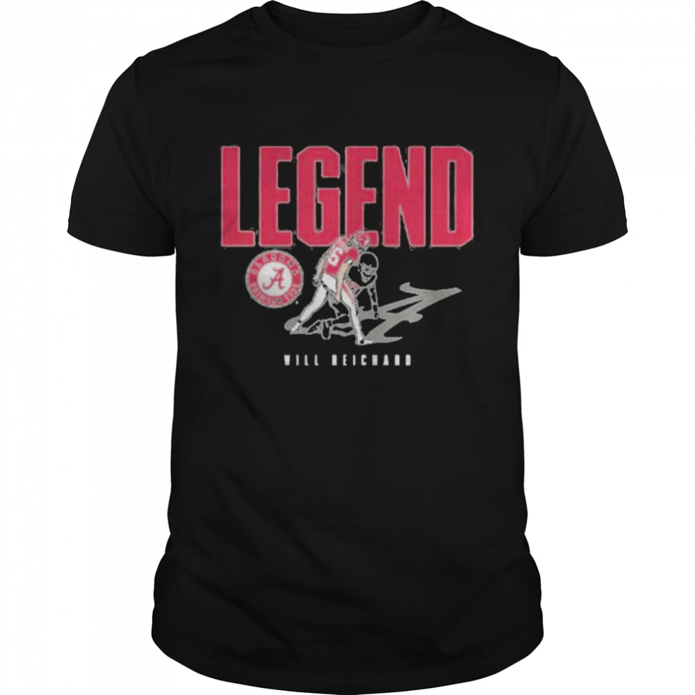 legend Will Reichard stand over Alabama Crimson Tide shirt