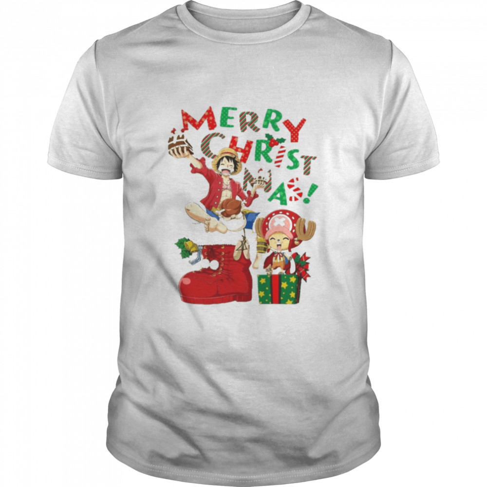 Merry Christmas From Luffy And Chopper One Piece Luffy And Chopper One Piece shirt