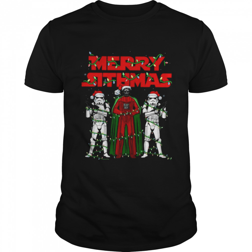 Merry Sithmas Darth Vader Christmas Lights Disneyland shirt