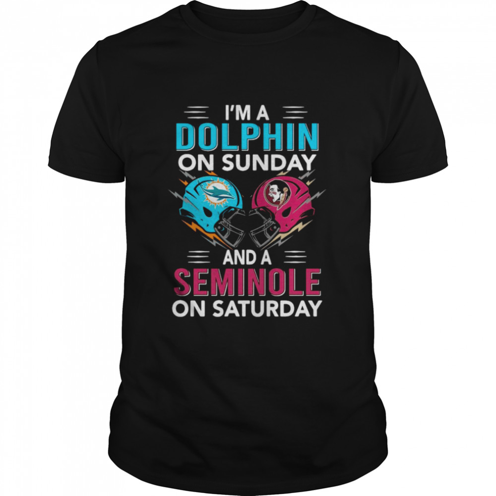 Miami Dolphins On Sunday And Florida State Seminoles On Saturday 2022 Shirt