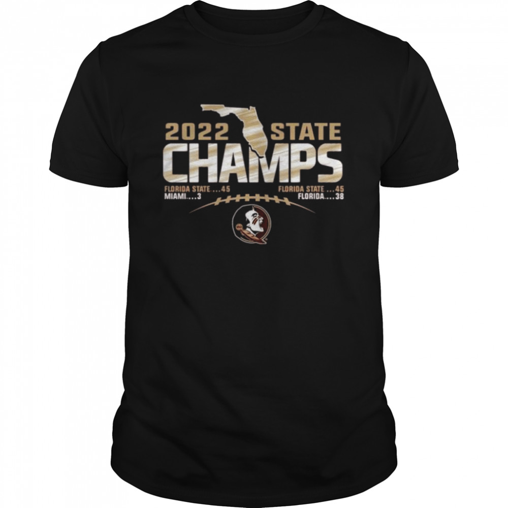 Ncaa 2022 florida state seminoles state champions football score shirt