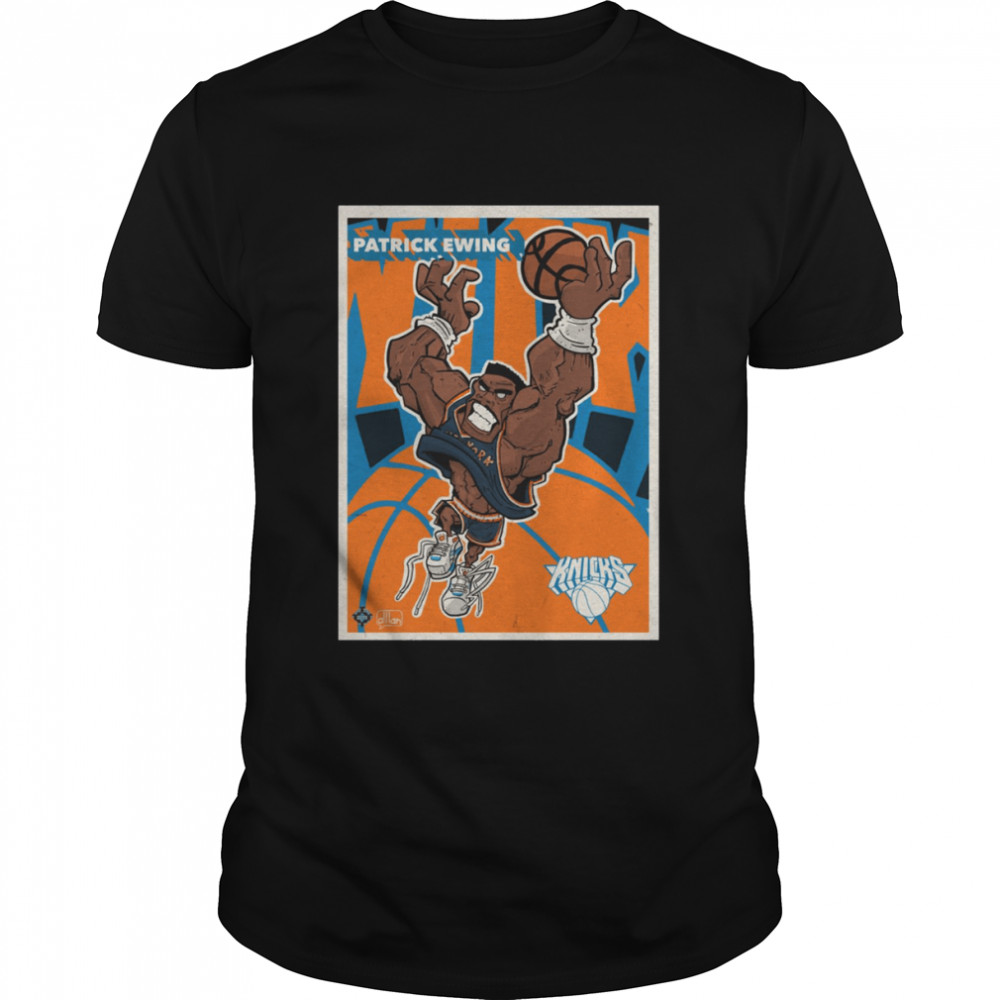 Patrick Ewing Cartoon Design Basketball Legend shirt