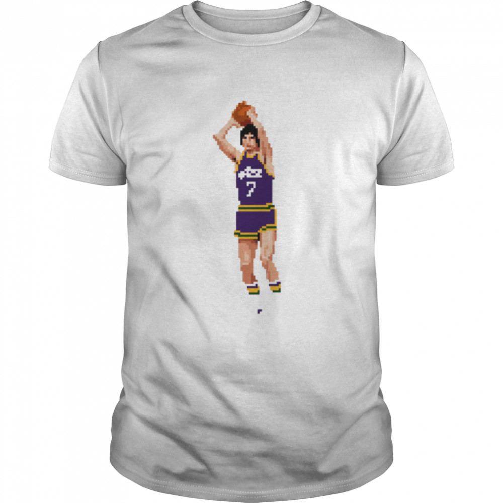 Pete Maravich Pixel Qiangy Basketball shirt