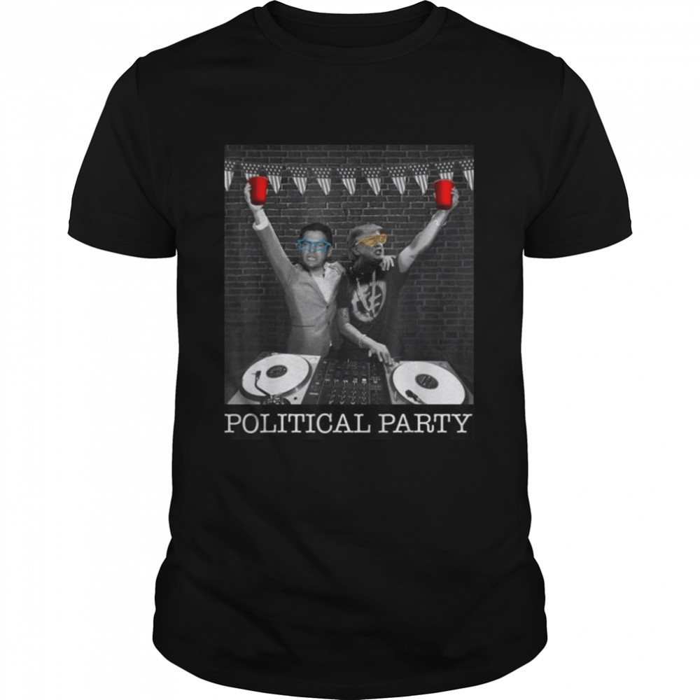 Political Party Desantis & Trump Drinking Republican DJs shirt